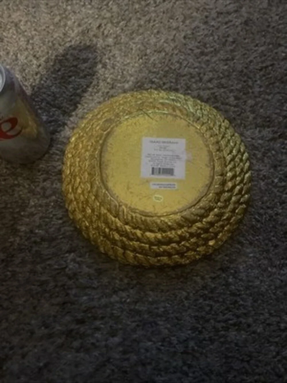 Gold Platter With Cool Rope Texture